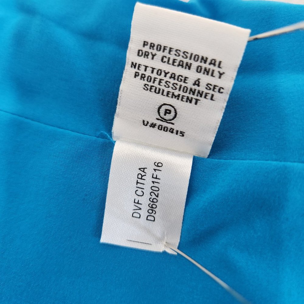 DIANE VON FURSTENBERG Minimalist Stretchy Blue Sleeveless Dress Size10 LIKE NEW! - Picture 12 of 16
